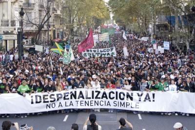 Marcha por la despenalizacion. foto: Gustavo Jaiyes