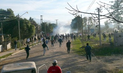 Represión en Ledesma. Foto: DyN