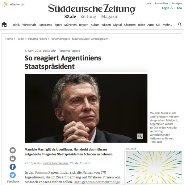 El diario responsable de la investigación Panamá Papers critica a los medios argentinos: el artículo del que todos hablan traducido completo (y sin manipular)