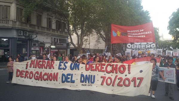 #Migrantazo contra el DNU y la discriminación