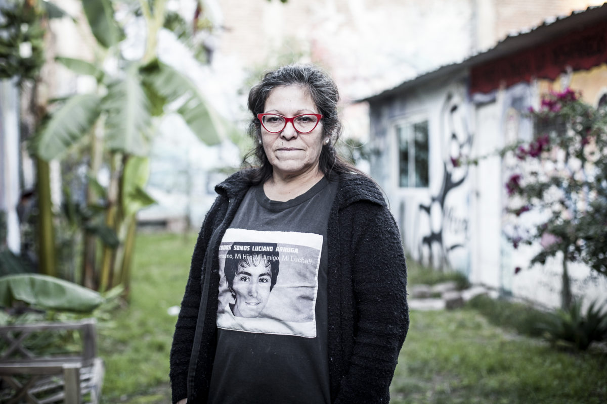 Mónica Alegre, mamá de Luciano Arruga, es una de las impulsoras del espacio Marcha Nacional contra el Gatillo Fácil.